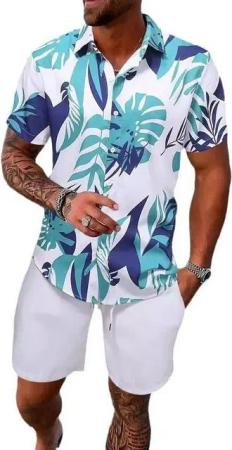 YRIIOMO T-Shirt Herrenhemd im sommerlichen Design mit atmungsaktivem Material, (lockerem Schnitt und stilvollem Reverskragen – ideal für Freizeit und, Reisen)
