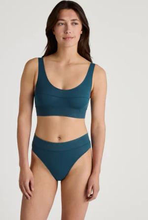 CALIDA Elastic Bustier mit Softbundfür Damen, XS, Türkis, Der Bestseller, dem Frauen vertrauen – über 1Mio-mal verkauft!