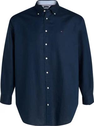 Tommy Hilfiger Hemd aus Baumwolle und Leinen mit Logo-Stickerei