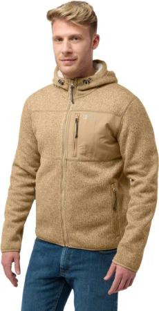 Jack Wolfskin Kaminfeuer Hooded Jacket Men Fleecejacke mit Kapuze Herren S beige anis
