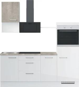 IMPULS KÜCHEN Küchenzeile ""Turin", Ausrichtung wählbar, Schubkästen mit Soft-Close,", vormontiert, wahlw. mit E-Geräten, Breite 215 cm