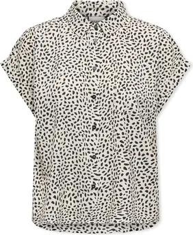 Only Blusen Noos Hannover Life Shirt - Cloud Dancer/Black Grap