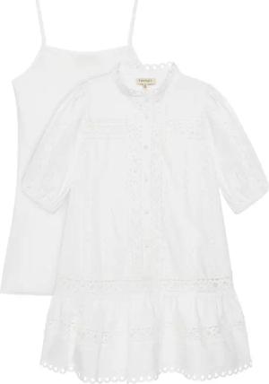 TWINSET Sommerkleid 251GJ2410 Weiß Regular Fit