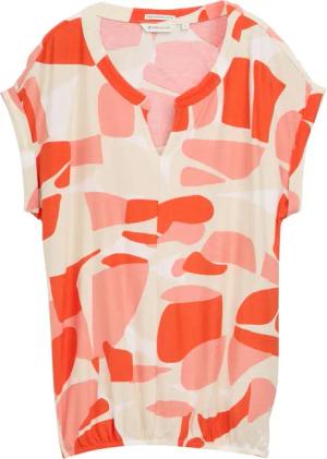 TOM TAILOR Damen T-Shirt mit Muster, rot, Gemustert, Gr. L