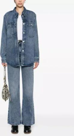 Isabel Marant - Belvira High-Rise Bootcut Denim Jeans - Größe 34 - grau