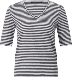 Luisa Cerano - Leinen-Ringel-Shirt - Größe 46 - weiß
