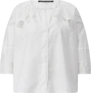 Luisa Cerano - Oversized Bluse mit floralem Stick - Größe 36 - weiß