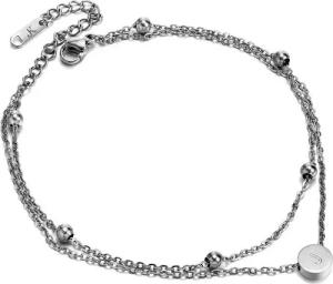 Kim Johanson Fußkette Buchstaben Anhänger A-Z in Silber (1-tlg), mit Kugeln