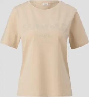 s.Oliver BLACK LABEL Kurzarmshirt T-Shirt aus Baumwollstretch mit Paillettenstickerei Pailletten