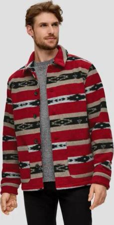 s.Oliver Allwetterjacke Overshirt in Woll-Optik