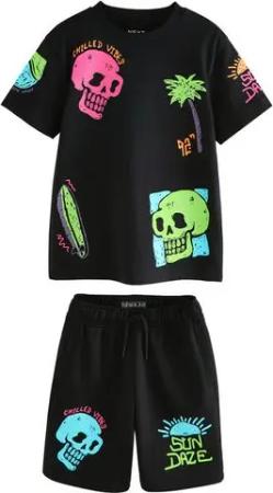 Next T-Shirt & Shorts Kurzärmeliges T-Shirt und Shorts im Set (2-tlg)