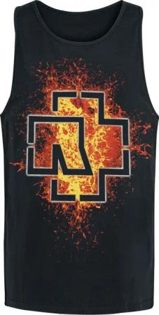 Rammstein Tank-Top - Lava Logo - S bis XXL - für Männer - Größe S - schwarz  - Lizenziertes Merchandise!