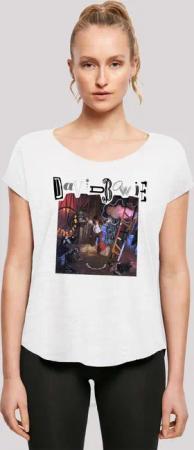 F4NT4STIC T-Shirt "Long Cut T-Shirt David Bowie Me Down Album Cover", Damen,Premium Merch,Lang,Longshirt,Bandshirt