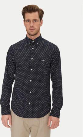 Gant Hemd 3250056 Dunkelblau Regular Fit