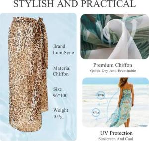 RWEUOQ Sommerrock Frauen langes Strandkleid Poncho, Strandkleid Sommer Bikini Cover up (Damen Mädchen Side Split Salon Strandkleider) Chiffon Bademode Wickelrock Strandkleider