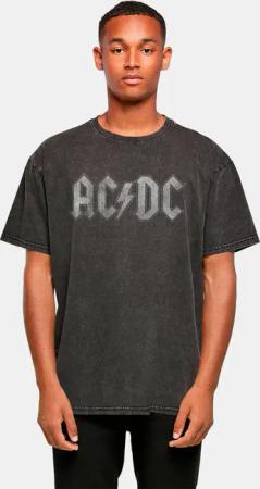 Merchcode ACDC - Logo Acid Washed Oversize Tee