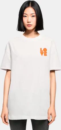 Merchcode Ladies Hugs & Love - Oversized Boyfriend Tee