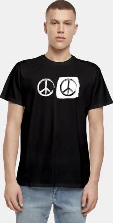 Merchcode Peace - Double Black Basic T-Shirt