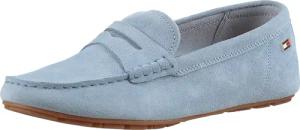 Tommy Hilfiger Slipper "FLAG SOFT SUEDE DRIVER LOAFER", Schlupfschuh, Bequemschuh, Mokassin, Flats mit modischen Zierriegel