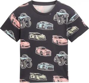 TOM TAILOR Jungen Oversize T-Shirt mit Allover-Print, grau, Uni, Gr. 128/134