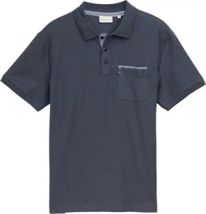 TOM TAILOR Herren Poloshirt mit Brusttasche, grau, Uni, Gr. XXL