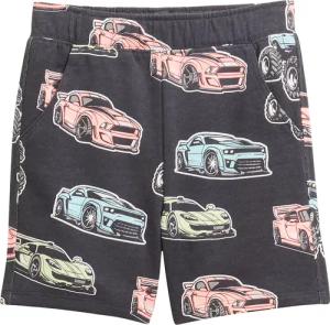 TOM TAILOR Jungen Sweat-Shorts mit Allover-Print, grau, Gemustert, Gr. 104/110