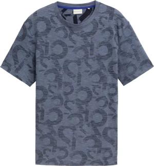 TOM TAILOR Herren T-Shirt mit Allover-Print, blau, Gemustert, Gr. XXL
