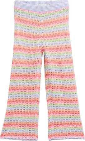 TOM TAILOR Mädchen Wide Leg Hose mit Lochmuster, rosa, Gestreift, Gr. 104/110