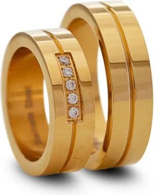 Vivance Partnerring "Classics" vergoldeter moderner Partnerring aus Edelstahl
