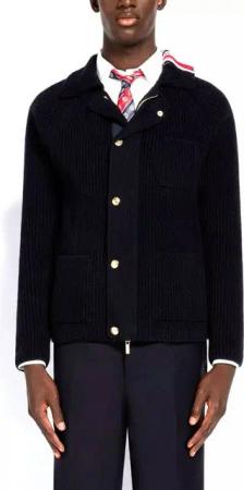 THOM BROWNE Strickjacke Tricolor Sweater Blouson Jacke