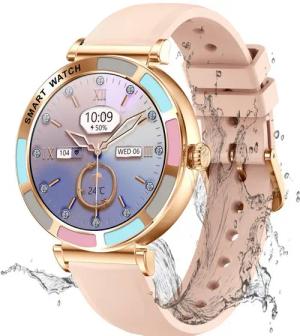 walkbee Smartwatch, Fitness Tracker Uhr für Damen Herren mit Anruffunktion Smartwatch (4.0 cm/1,27''-Voll-Touch-Farbdisplay Zoll) Fitness Tracker Armbanduhr mit Blutsauerstoff,Blutdruck,Herzfrequenz,Frauengesundheit, Schrittzähler, Atemtraining, Musiksteu