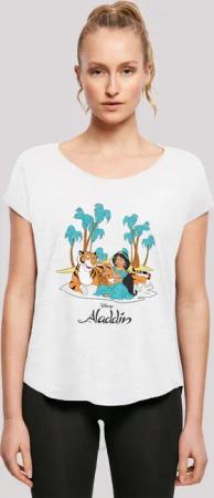 F4NT4STIC T-Shirt "Disney Aladdin Jasmine Abu Rajah Beach", Damen,Premium Merch,Lang,Longshirt,Bedruckt