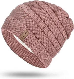 TAN.TOMI Strickmütze Beanie Damen Warm Federnd, Mütze Damen Herbst Winter (Strickmützen Mit Fleece Gefüttert) Wollmütze Damen Geeignet für Schule, Arbeit, Skifahren, Camping