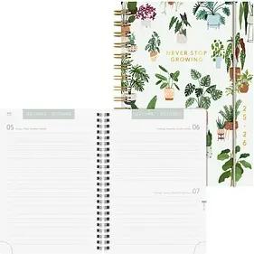 BRUNNEN Schülerkalender Little Plants August 2025 - Juli 2026 grün/creme