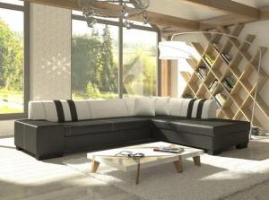 JVmoebel Ecksofa Design Ecksofa Schlafsofa Bettfunktion Couch Leder Textil Polster, Made in Europa