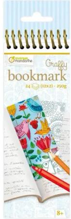 Avenue Mandarine Malvorlage 5x Graffy Bookmark, Mandala/Blumen GY038O, My Mandarine