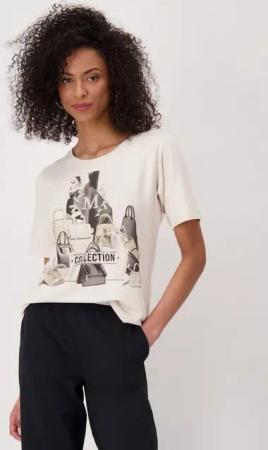 Monari T-Shirt Shirt Taschen Mit Rundhalsausschnitt