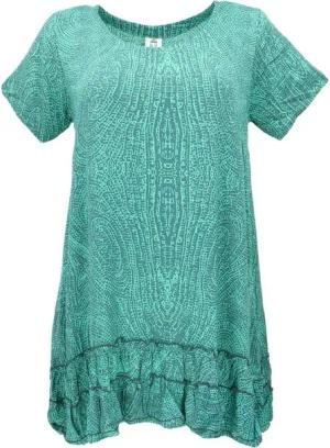 Guru-Shop Midikleid Boho Strandkleid, Minikleid - petrol alternative Bekleidung