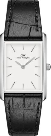 Daniel Wellington DW Uhr Bound Black Crocodile Silver 24x35mm