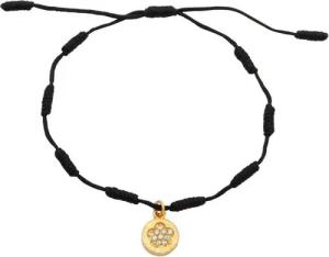 Unique Quarzuhr Unique Textilarmband vergoldeter 925 Silberanhänger Zirkonia TXB0093