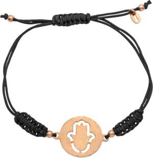 Unique Armband Unique Textilarmband vergold. Element Schnürverschluss schwarz TXB0082