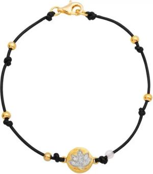 Unique Armband Unique Textilarmband mit vergoldeten Silberelementen TXB0096