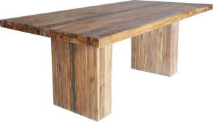 SIT Esstisch Banda, mit eingelegtem Metallband, Shabby Chic, Vintage