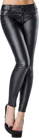 Atixo Stretch-Hose Hose aus Kunstleder Wetlook Stretchhose