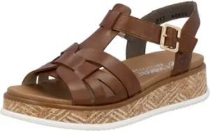 Rieker  Sandalen Sandaletten Sandalette Keilsohle bedruckt W0853-24