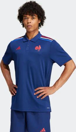 Rugby-Poloshirt Frankreich Erwachsene - Poloshirt FFR Fan dunkelblau