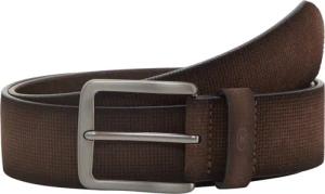 TOM TAILOR Herren TTBART Ledergürtel mit eckiger Dornschließe, braun, Uni, Gr. 95