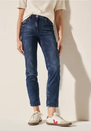 Cecil Damen Jeans mit Turn-Up Detail in Blau, Gr: 33