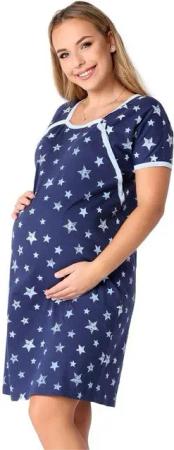 Be Mammy Umstandsnachthemd Damen Nachtkleid Umstandsmode Nachtwäsche Umstandsnachthemd BE20-286 (1-tlg)