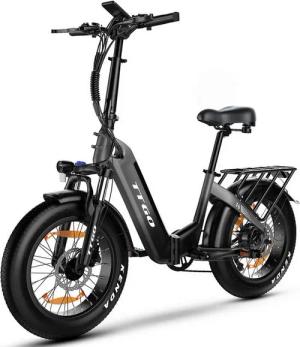 Vankel E-Bike Klapprad F6 E-MTB, 20x4 Zoll Fatbike für Schnee, klapprad 36V 25Ah Akku, 7 Gang Shimano, Kettenschaltung, Heckmotor, 900 Wh, (mit Akku-Ladegerät), Elektrofahrrad mit hydraulischen Scheibenbremse, Reichweite 100km